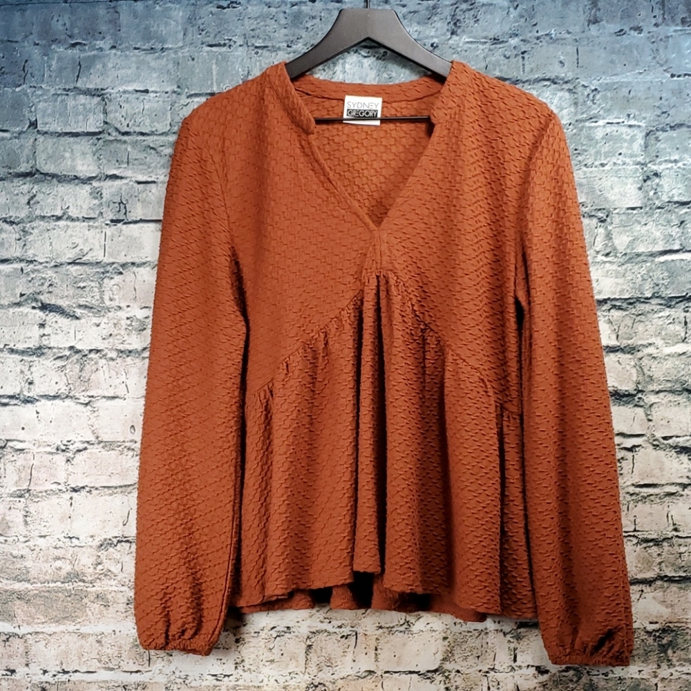 Sydney Gregory | Textured Knit Babydoll Blouse